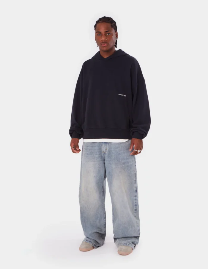 Sudadera Con Capucha Negra Amplia Coolway (1)