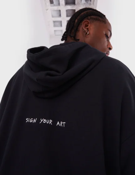 Sudadera Con Capucha Negra Amplia Coolway (3)