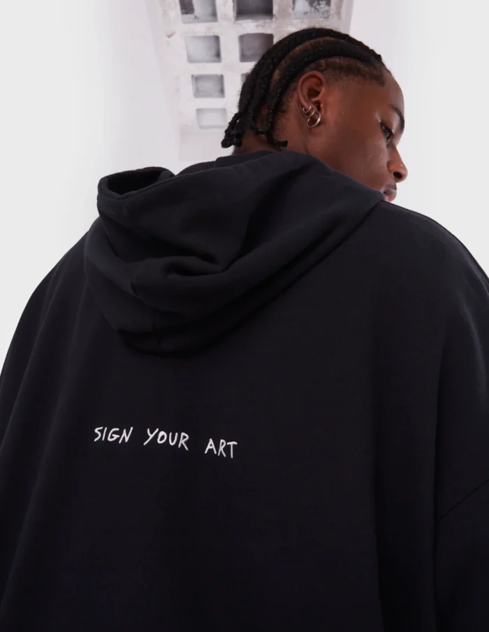 Sudadera Con Capucha Negra Amplia Coolway (3)