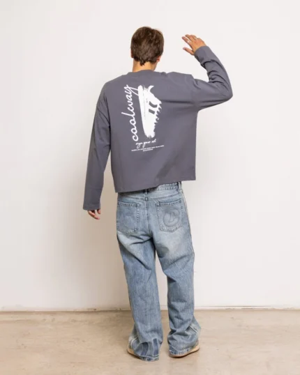 Camiseta de manga larga gris Coolway Frame