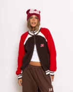 Cremallera de punto marrón Coolway