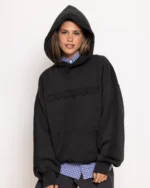 Sudadera con capucha negra lavada Coolway (2)