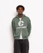 Sudadera con capucha y cremallera Coolway Break Green