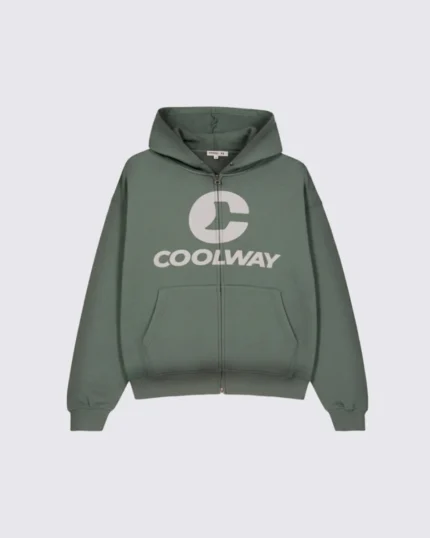 Sudadera con capucha y cremallera Coolway Break Green (2)