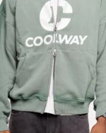 Sudadera con capucha y cremallera Coolway Break Green (6)