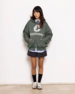 Sudadera con capucha y cremallera Coolway Break Green (7)