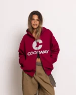 Sudadera con capucha y cremallera Coolway Break Wine