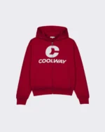 Sudadera con capucha y cremallera Coolway Break Wine (2)