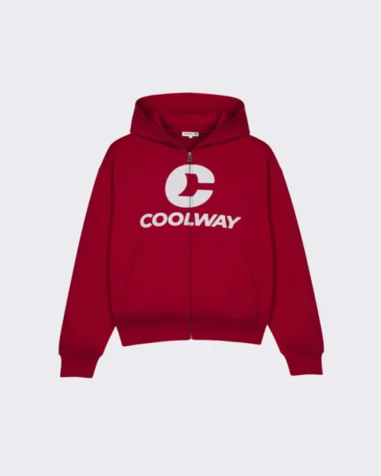 Sudadera con capucha y cremallera Coolway Break Wine (2)