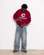 Sudadera con capucha y cremallera Coolway Break Wine (6)