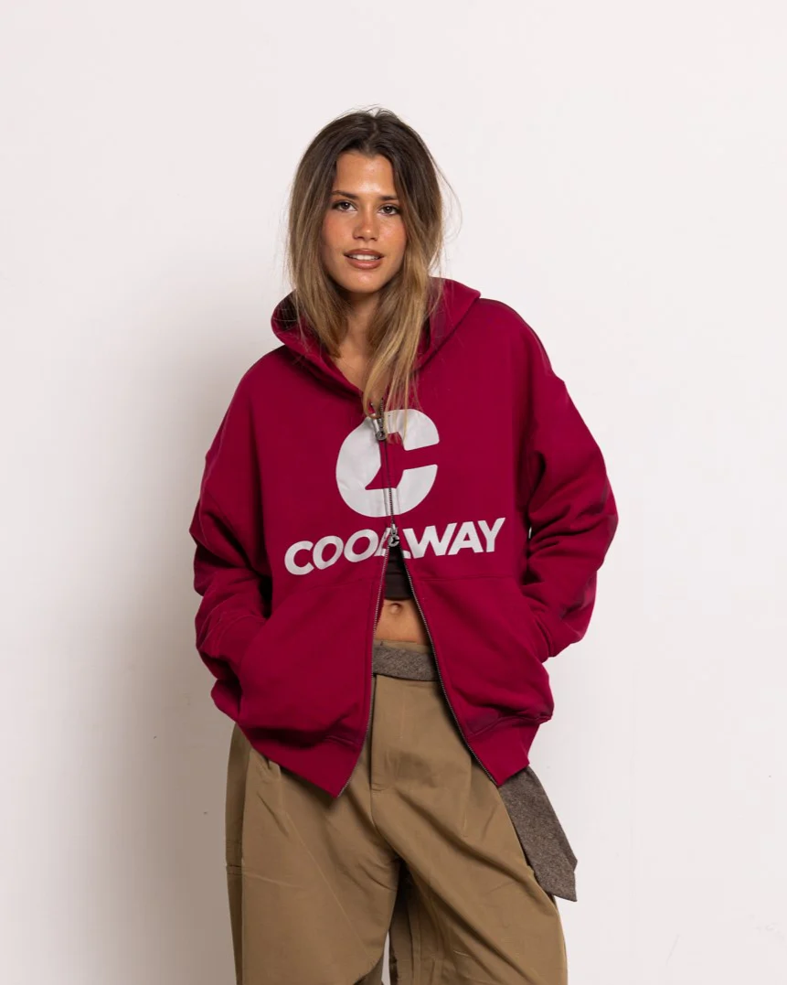 Sudadera con capucha y cremallera Coolway Break Wine Sudadera con capucha y cremallera Coolway Break Wine